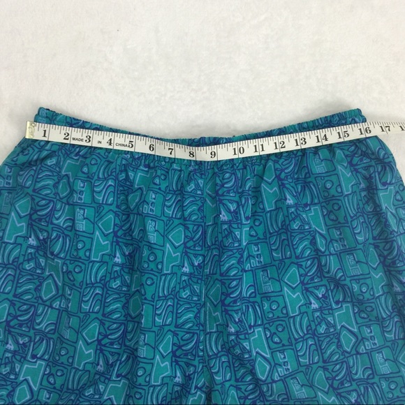 G2000 XL Blue Abstract Mid length Swim Trunks - Picture 4 of 5